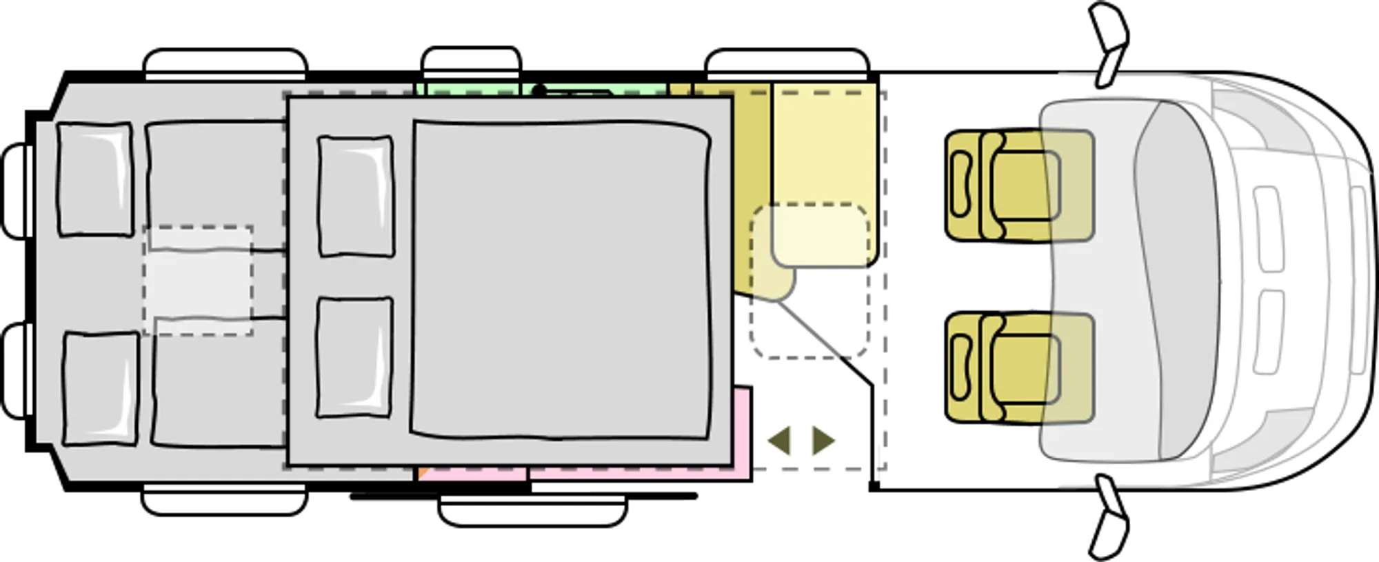 Půdorys Twin 640 SGX – noc