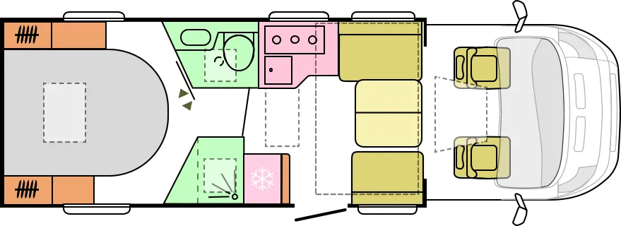 Půdorys Matrix MB 670 DC – den