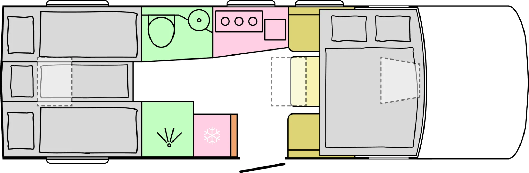 Půdorys 780 DL – noc