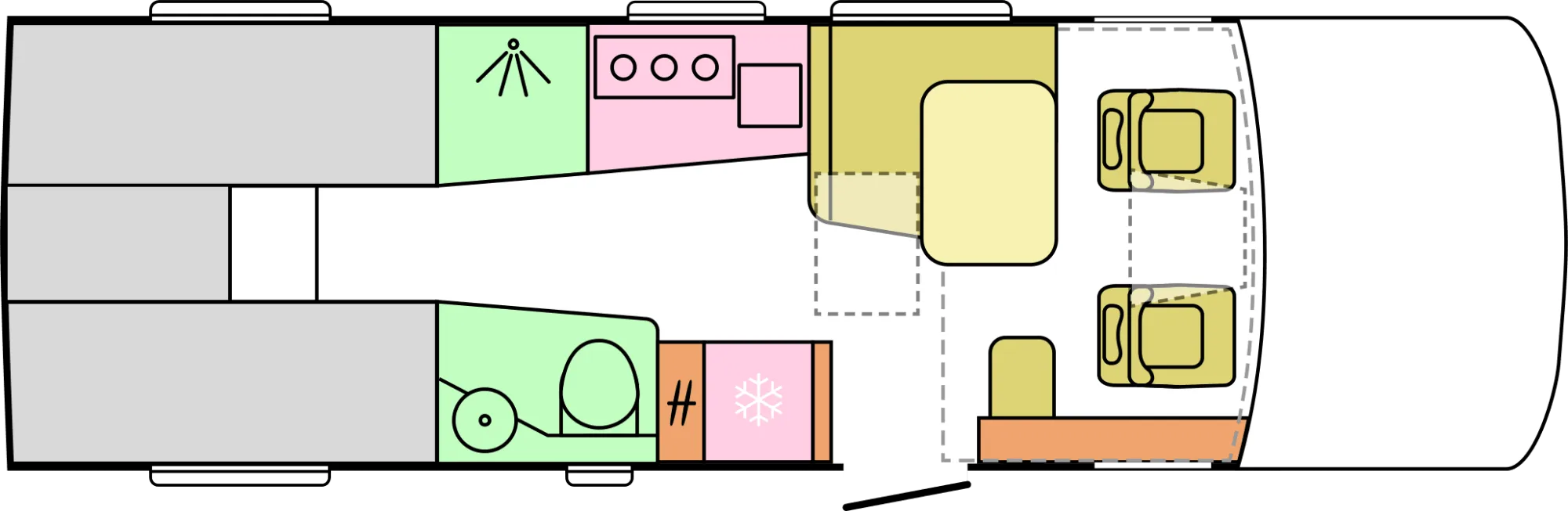 Půdorys 780 SL – den