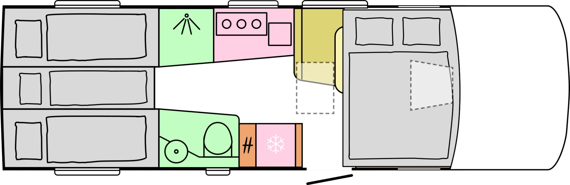 Půdorys 780 SL – noc