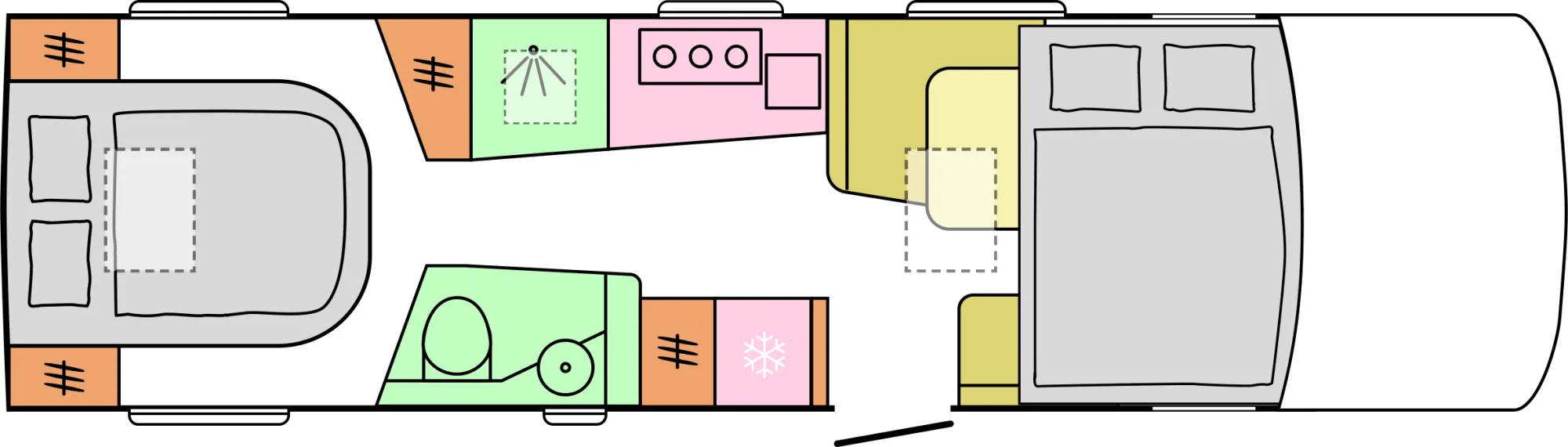 Půdorys 890 LC – noc