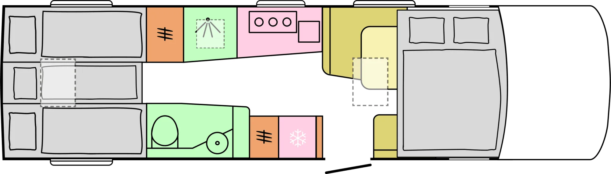 Půdorys 890 LL – noc