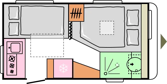 Půdorys Altea 402 PH – noc