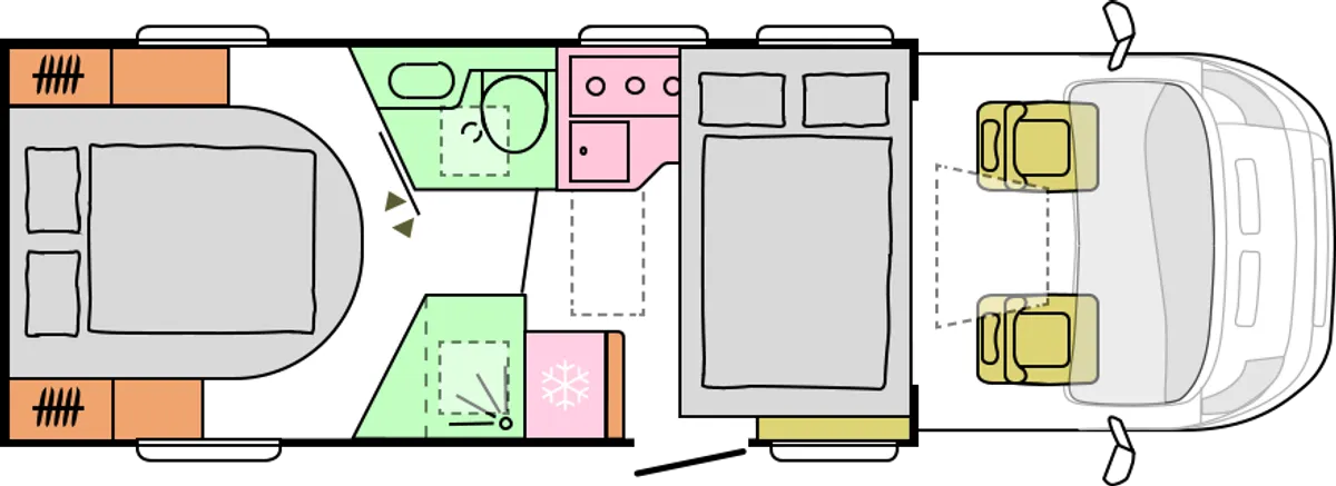 Půdorys Matrix 670 DC – noc