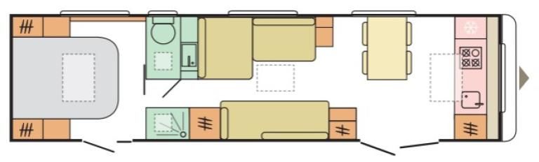 Půdorys Astella 904 HP Bunk bed – den