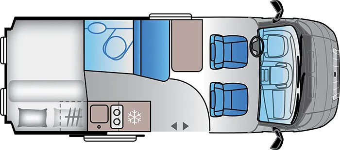 Půdorys V 55 SP – noc
