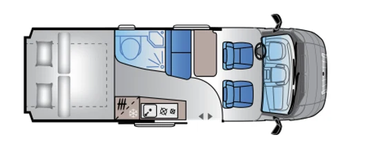 Půdorys V 65 GX TentTop – den