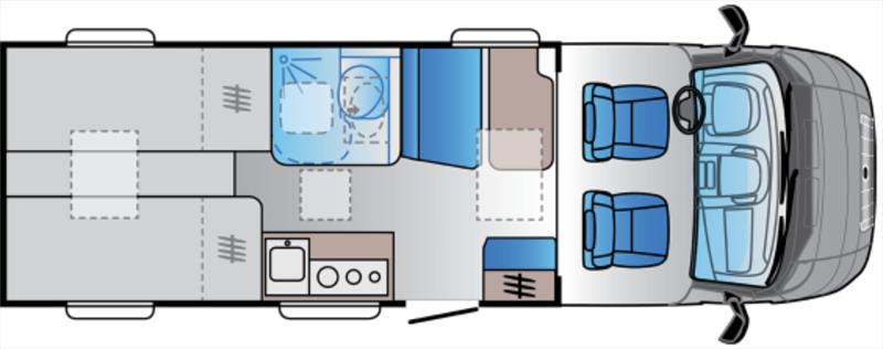 ADRIA SUN LIVING C 65 SL plán 1