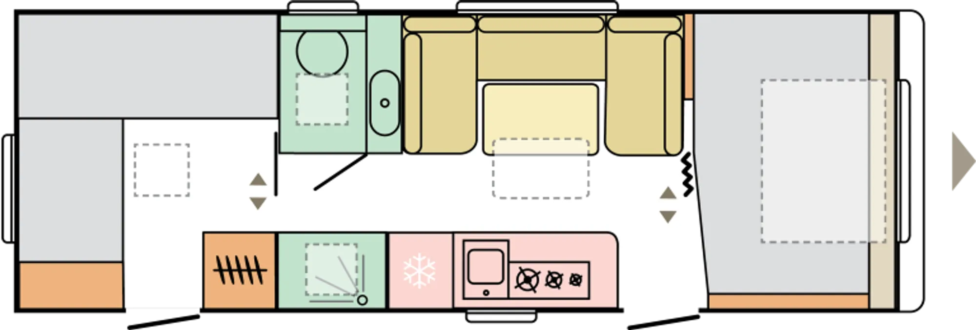 Floor plan 673 PK – daytime layout