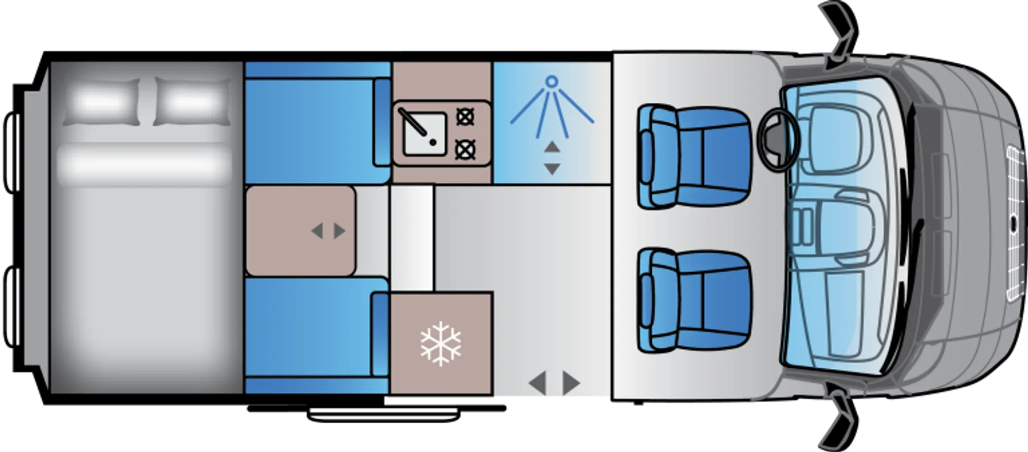 Floor plan V 60 DL FORD – daytime layout