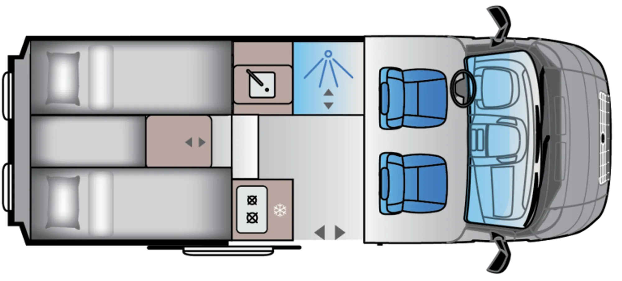 Floor plan V 60 DL FORD – night-time layout