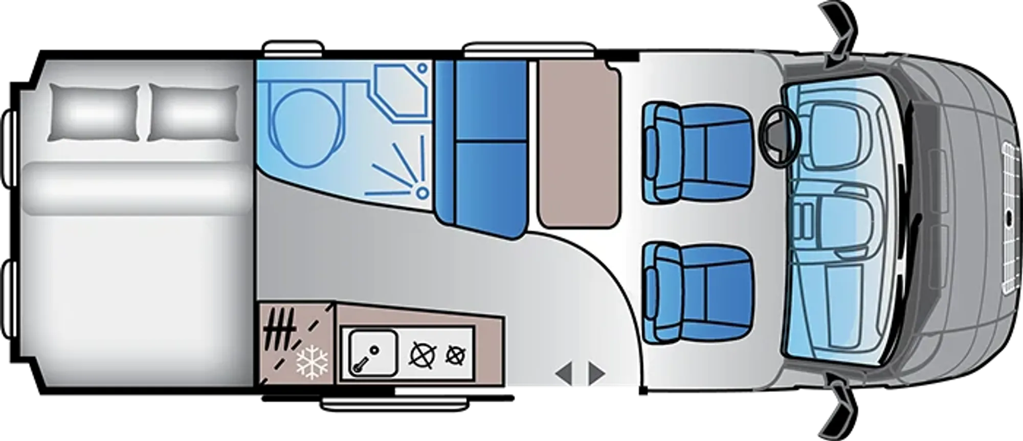 Floor plan V 60 SP TentTop – daytime layout
