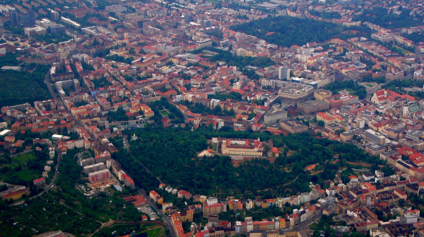 Hrad Špilberk na kopci nad Brnem