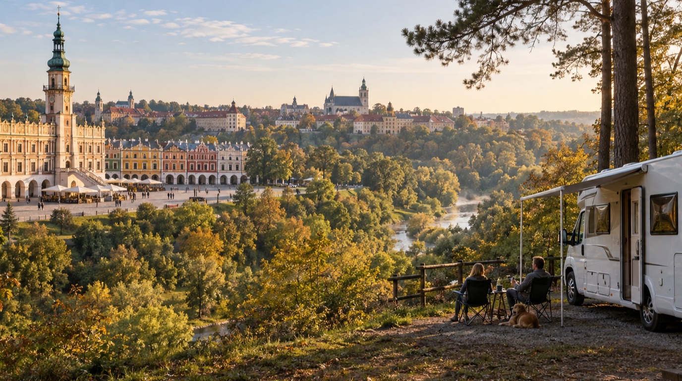Lublin, Zamość and Roztocze — illustrative motorhome road trip view